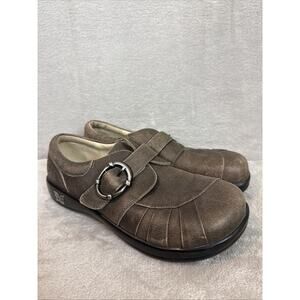 Women’s Alegria Khloe Mary Jane Drifted Comfort Shoes EU 40 9 Brown Leather Clog
